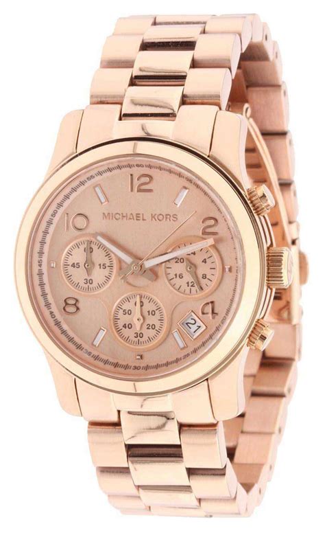 michael kors ladies rose gold chronograph watch